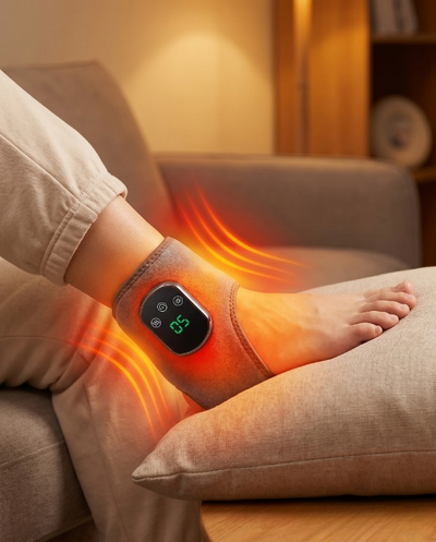 TermoCaviglia™ — Fascia Riscaldante a Infrarossi con Vibrazione